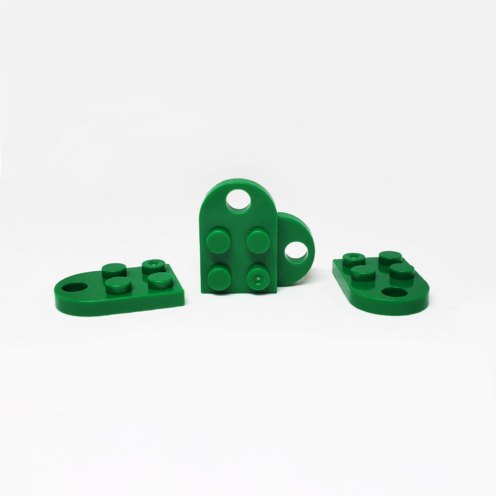 PAR DIJE LEGO PLASTICO VERDE 24*16MM