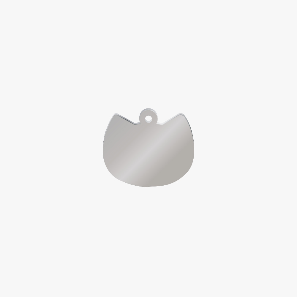 DIJE ACERO CARA GATO 13*15MM *1MM 1 ARGOLLA