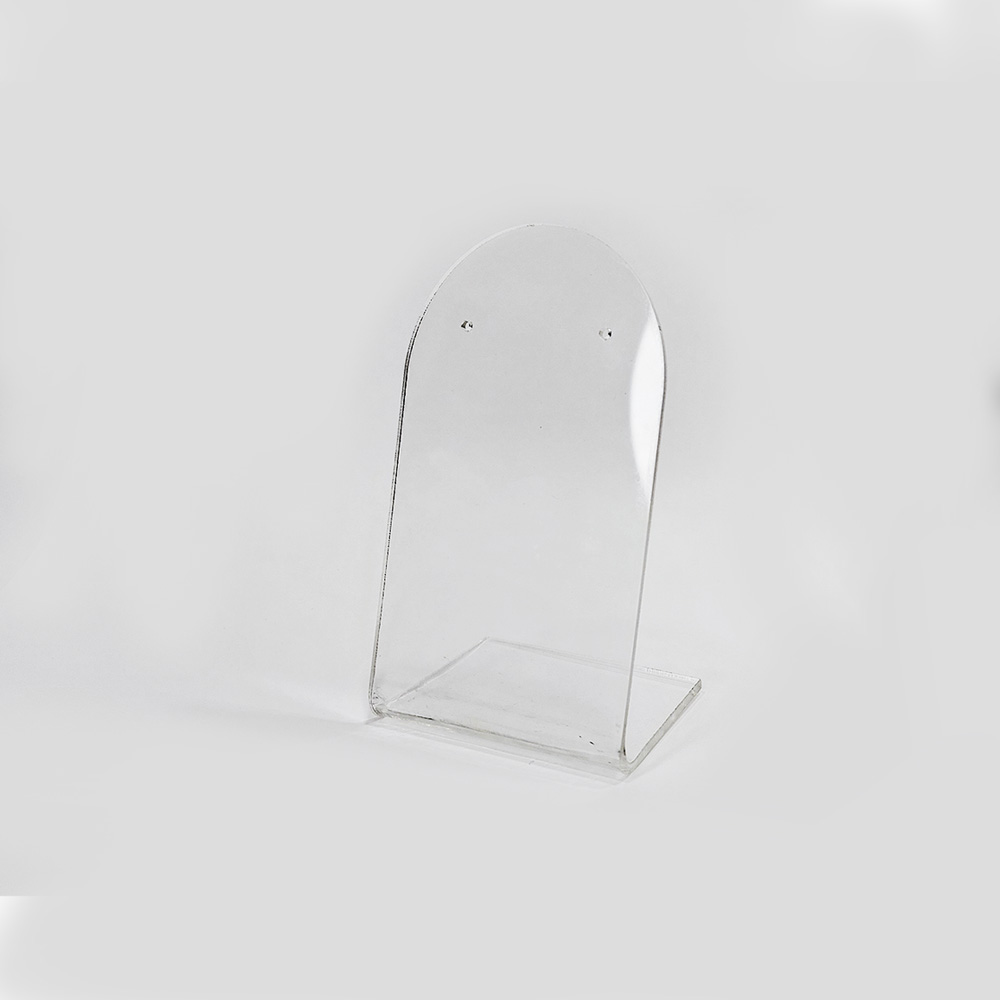 EXHIBIDOR 2 ARETE ACRILICO 10*6CM *3MM (BASE 3.5CM)