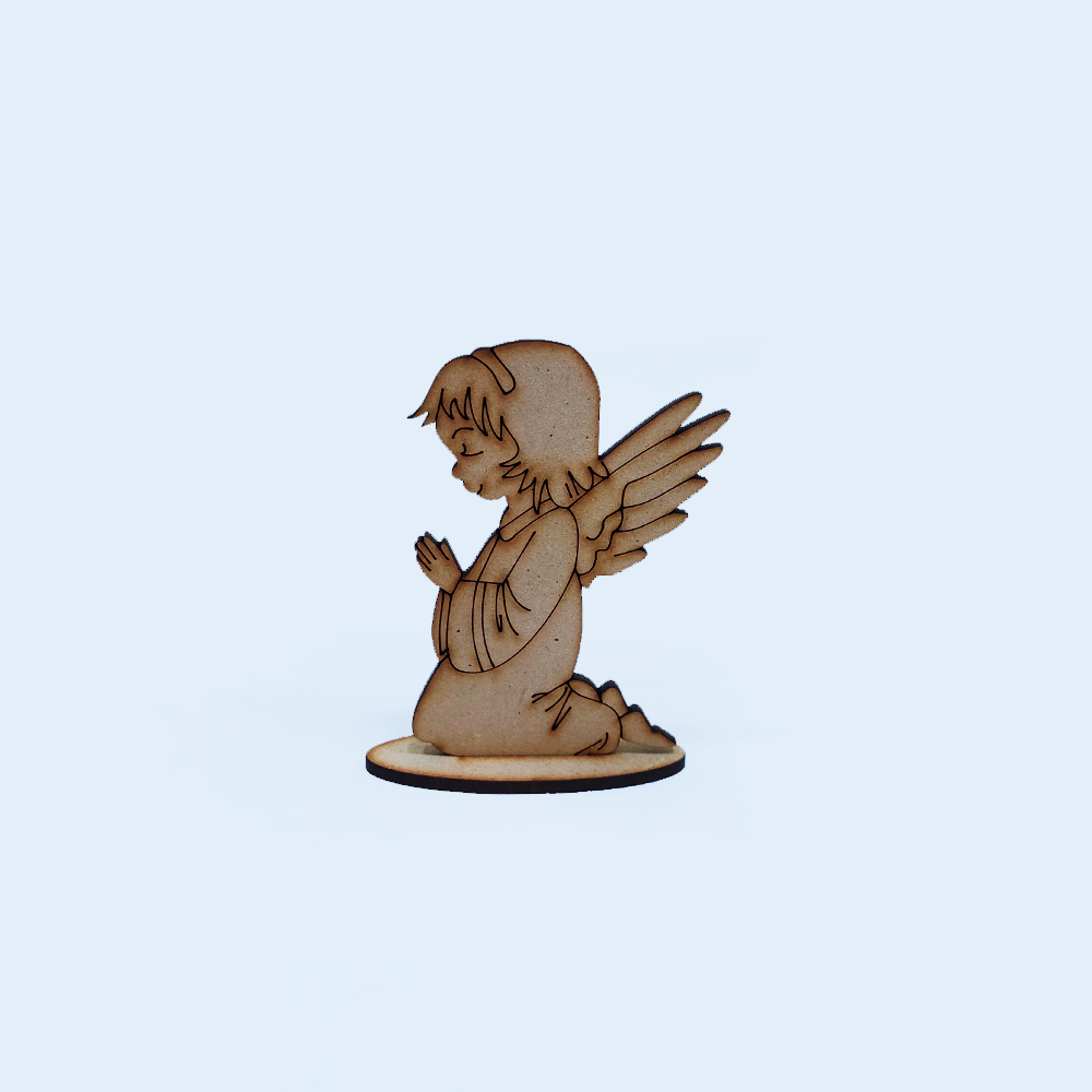 ANGEL CON BASE MDF 9.6*6.4CM *3MM