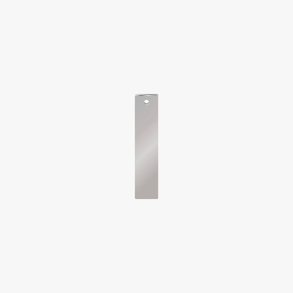 DIJE ACERO RECTANGULAR 40*9MM *1MM 1 AGUJERO