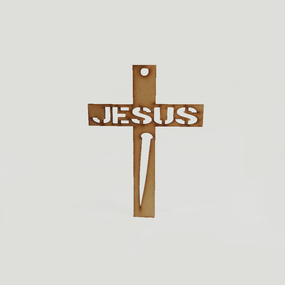 CRUZ JESUS MDF 15.1*10.5CM *3MM 1 ARGOLLA