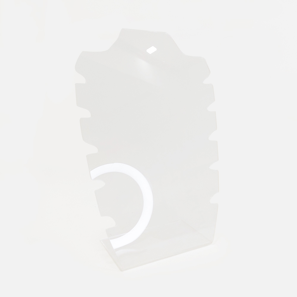EXHIBIDOR CUELLO ACRILICO 30*20CM *3MM (BASE 8CM)