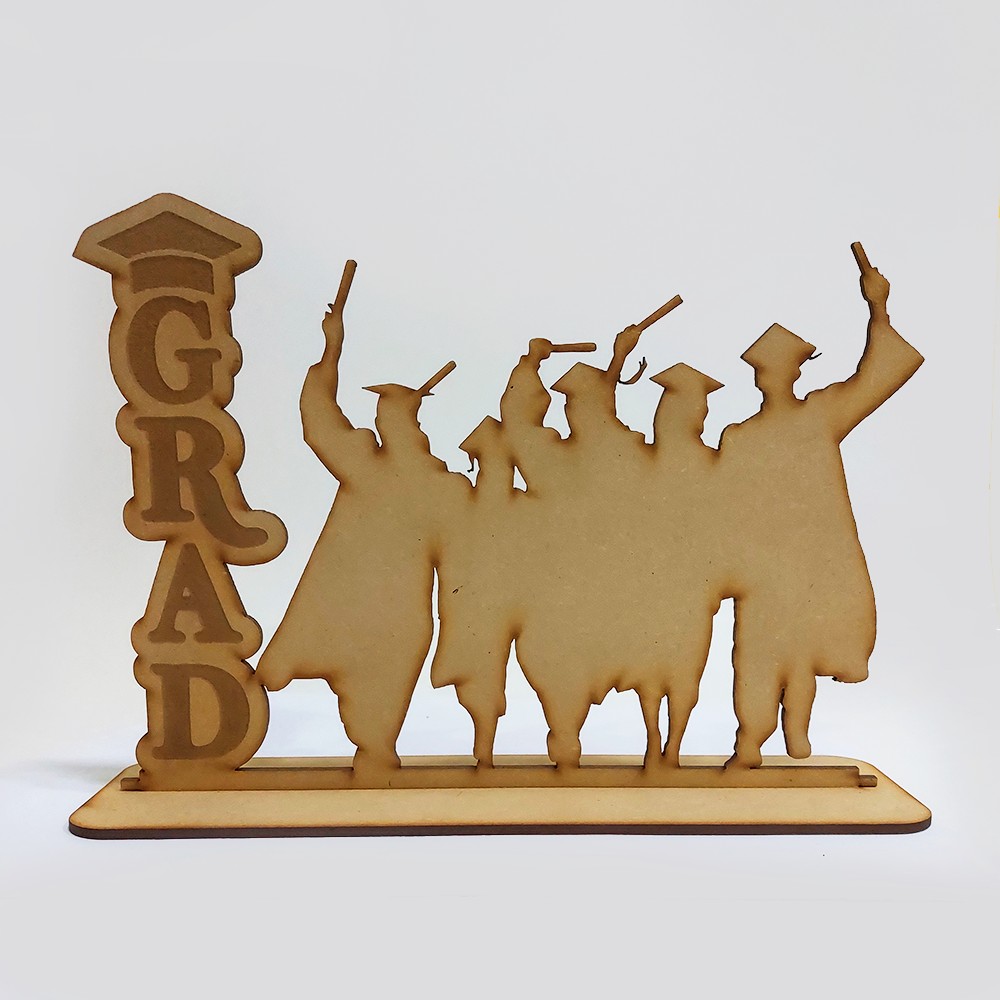 DECORACION GRADUACION- GRAD MDF 18.5*24CM *3MM