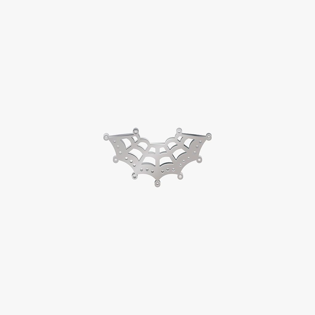 DIJE ACERO TELARANA PLATEADO 56*30MM *1MM 9 ARGOLLAS