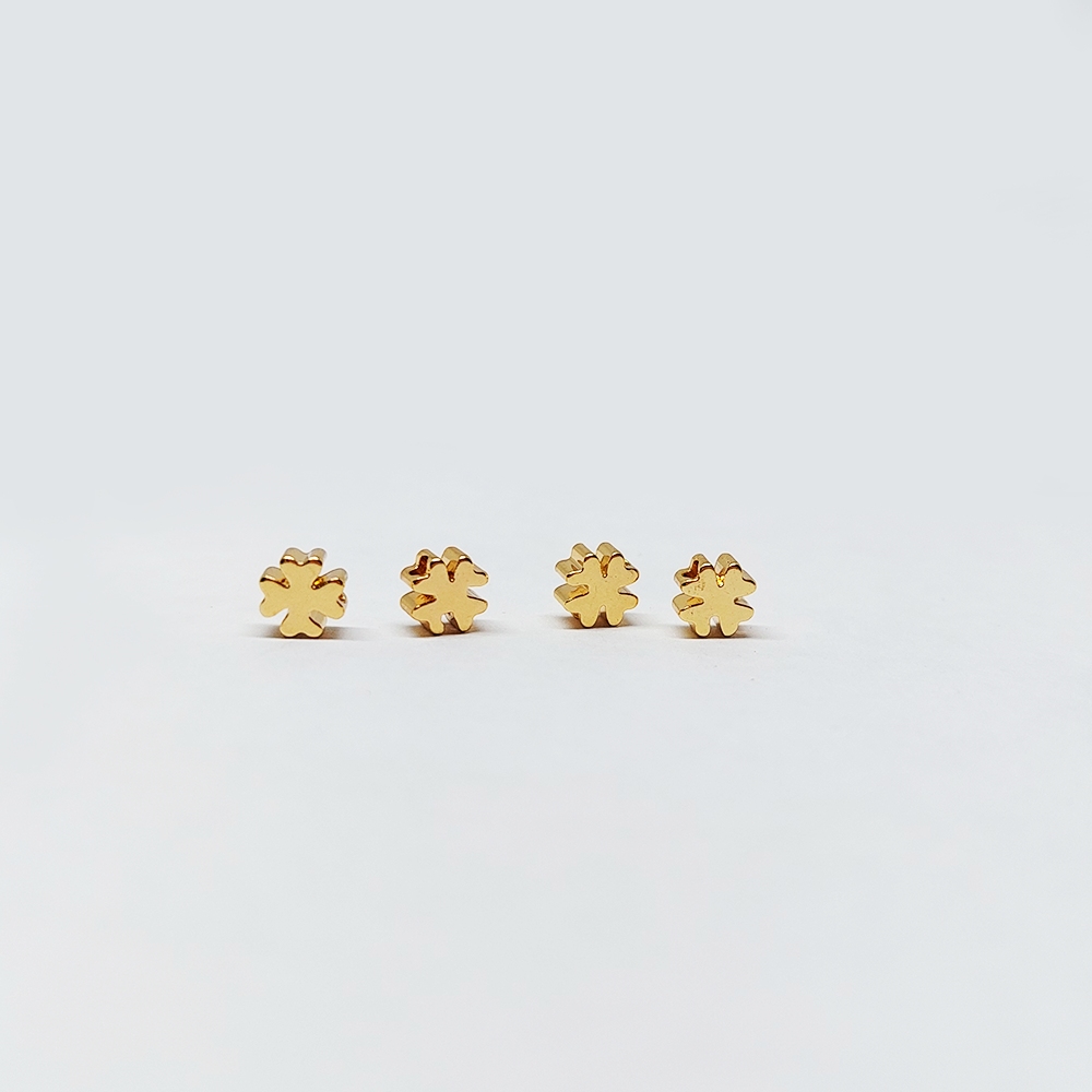 SEPARADOR TREBOL 4 HOJAS BANO ORO 5*3MM