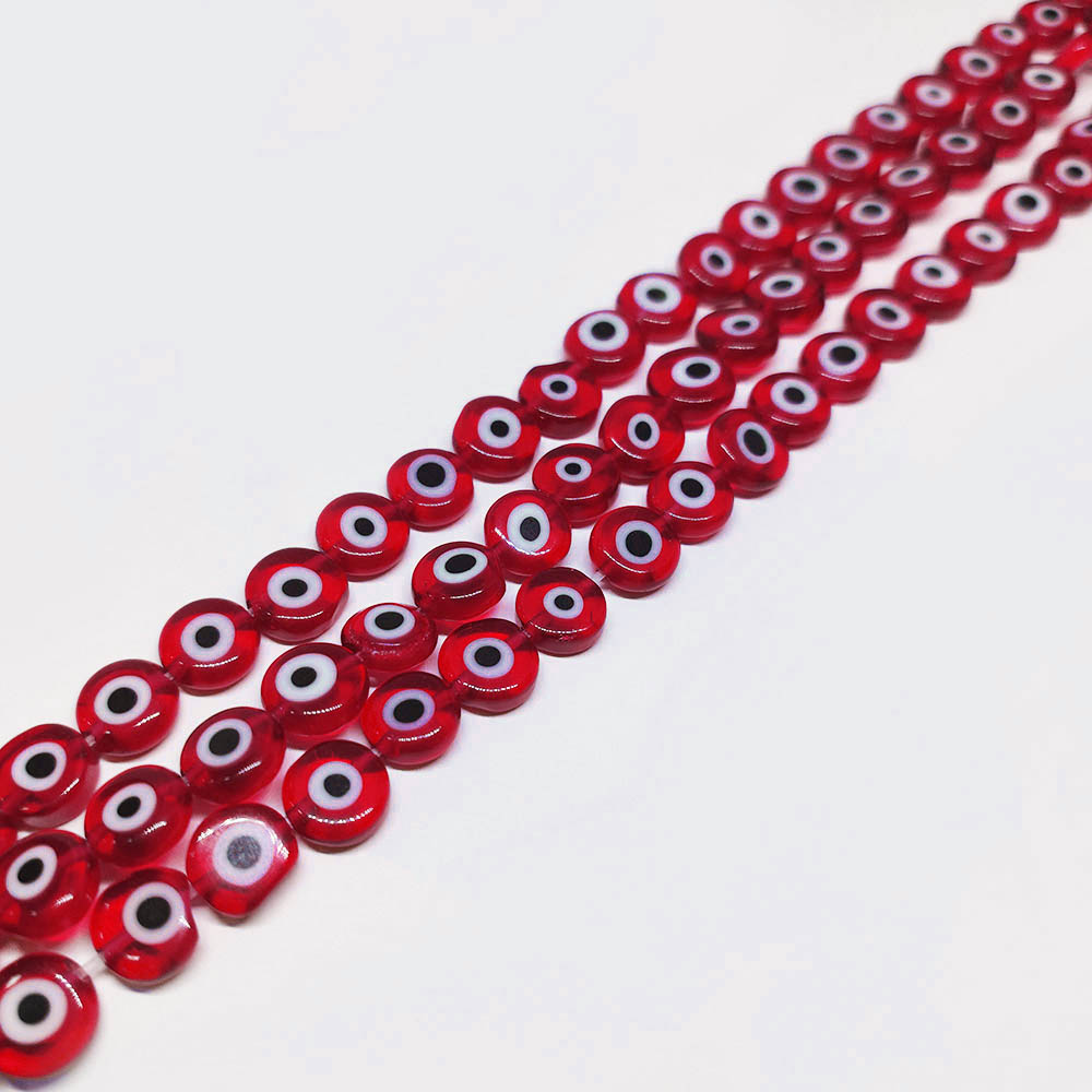 OJO TURCO ROJO PLANO 8MM