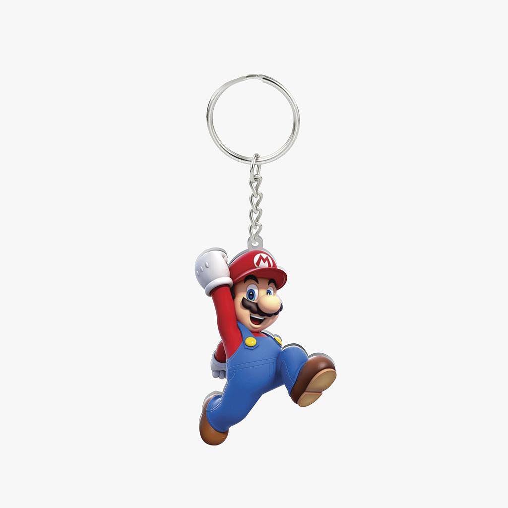 LLAVERO ACERO MARIO BROSS CON IMPRESION UV 6.9CM APROX. *1MM