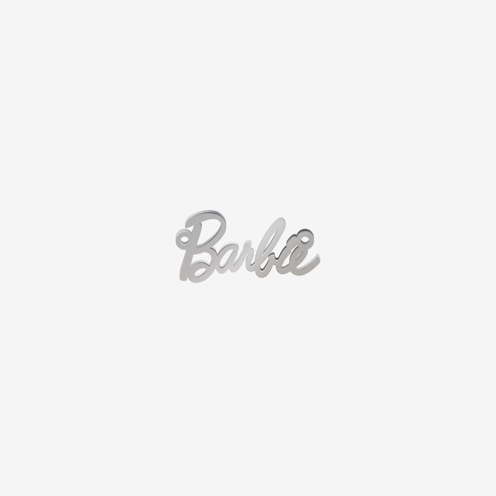 DIJE ACERO BARBIE PLATEADO 10*21MM *1MM 2 ARGOLLAS