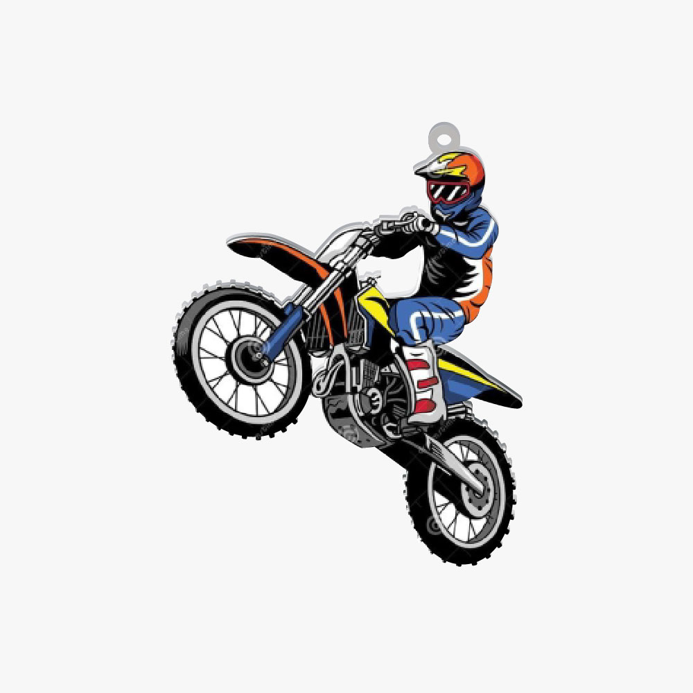 DIJE ACERO MOTO + UV 40MM *1MM