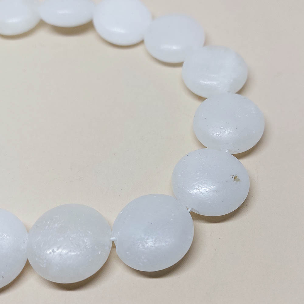 TIRA PIEDRA NATURAL CUARZO BLANCO HIELO REDONDO PLANA 20MM