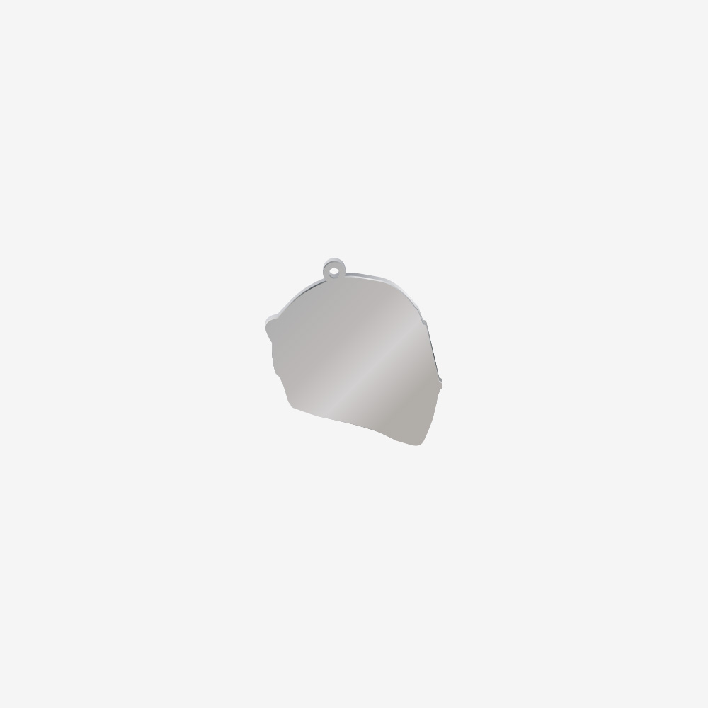 DIJE ACERO DIJE CASCO MOTOCICLISTA 27*24MM *1MM 1 ARGOLLA