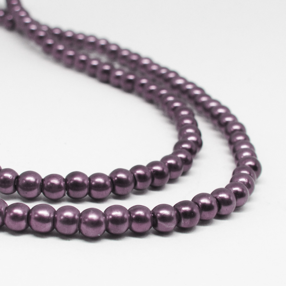 PERLA ACRILICA 4MM MORADO VINO OSCURO #54