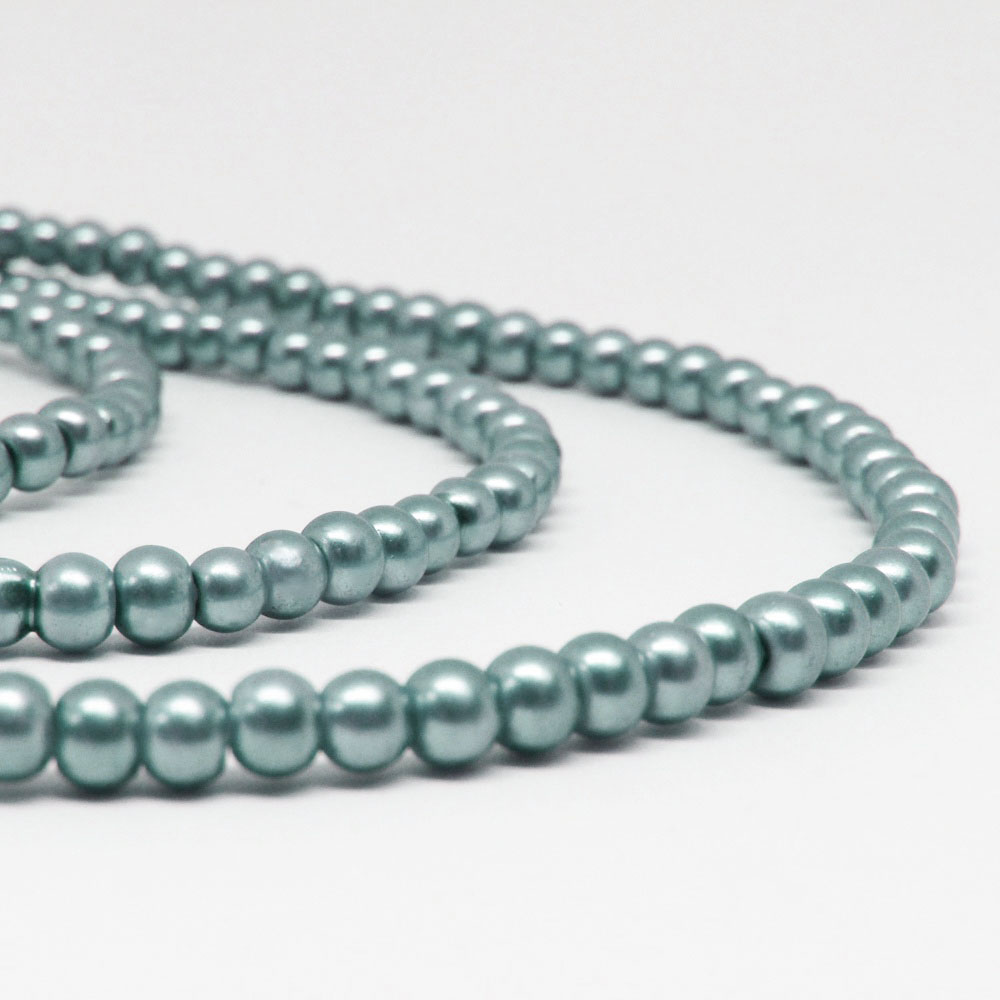 PERLA ACRILICA 4MM AZUL GRISASEO #55