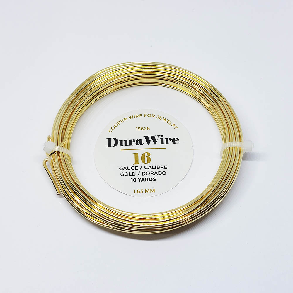 ALAMBRE DURA WIRE BAÑO ORO DORADO #16 *10 YDAS