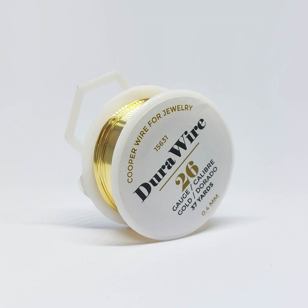 ALAMBRE DURA WIRE BAÑO ORO DORADO #26 *37 YDAS