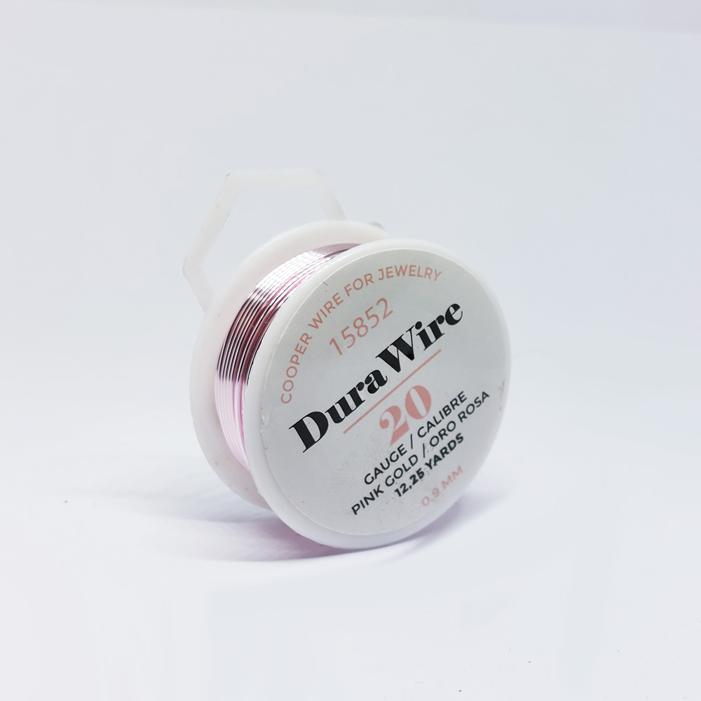 ALAMBRE DURA WIRE BAÑO ORO ROSA #20 *12.25 YDAS