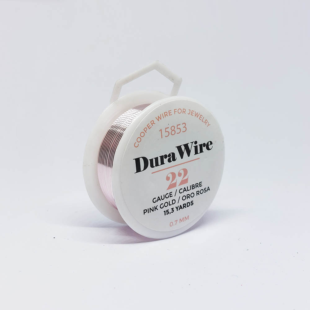 ALAMBRE DURA WIRE BAÑO ORO ROSA #22 *15.3 YDAS