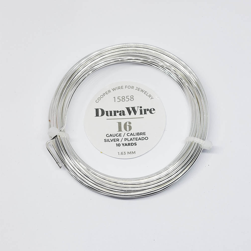 ALAMBRE DURA WIRE BAÑO ORO PLATEADO #16 *10 YDAS