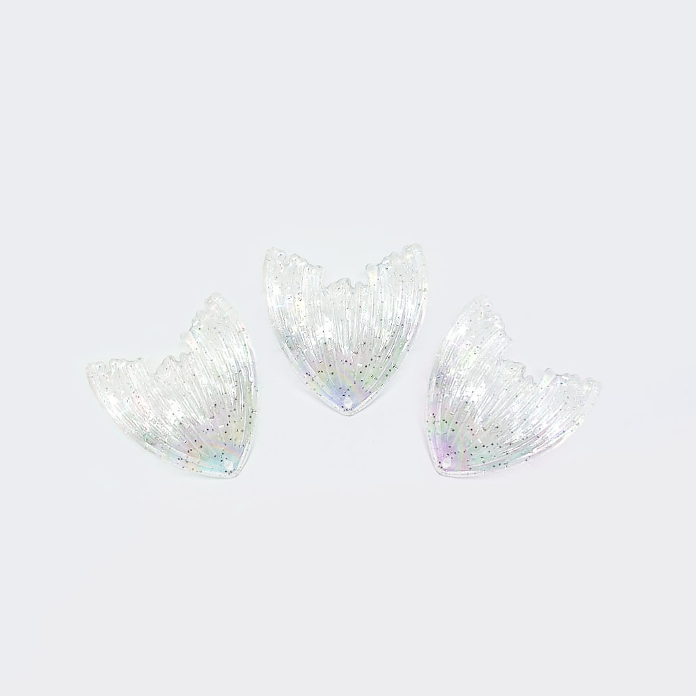 ACRILICO COLA SIRENA TRANSPARENTE NACARADA 33*32MM 1 HUECO