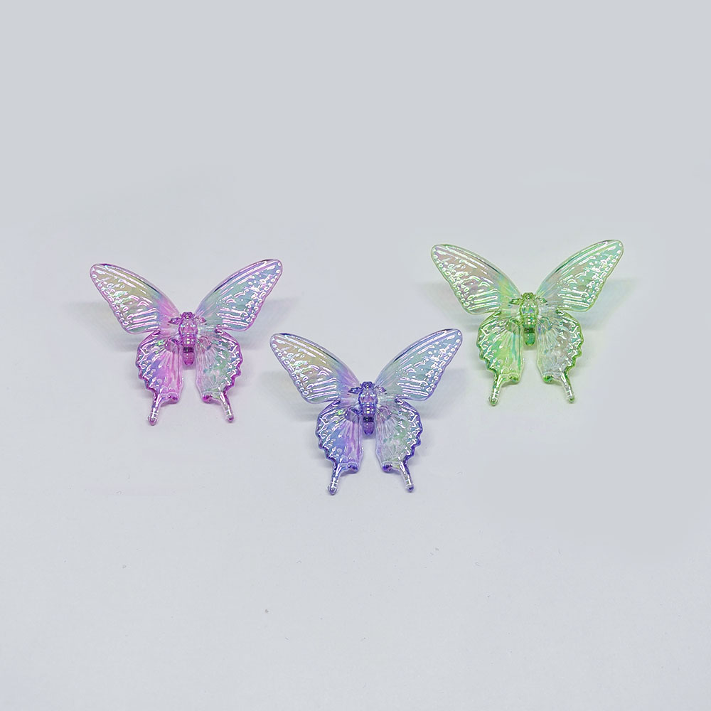ACRILICO SEPARADOR MARIPOSA TRANSPARENTE MULTICOLOR 33*40MM 1 HUECO