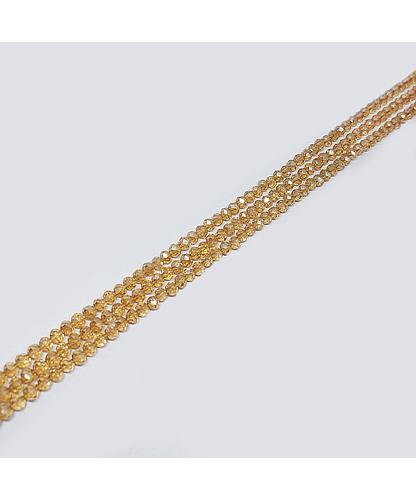 DONA CRISTAL DORADO CLARO TRANSPARENTE TORNASOL 3*4MM