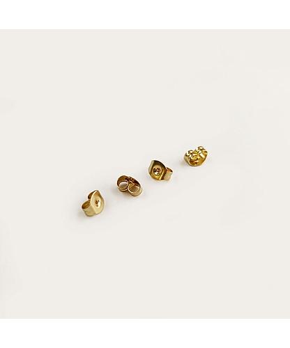 TAPA MARIPOSA ARETE ACERO DORADO 4.5*5.5*3MM
