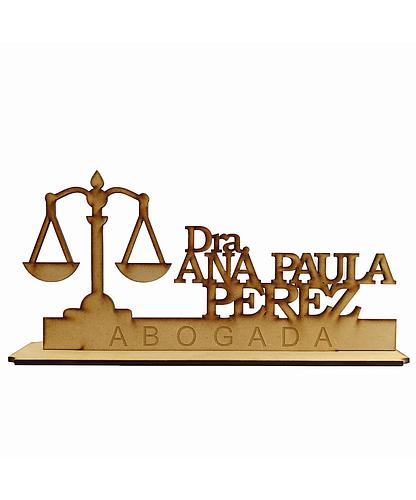 IDENTIFICADOR PERSONALIZADO ABOGADA/O MDF 15.6*30.4CM *4MM