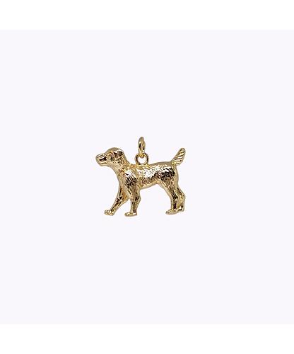 DIJE PERRO BANO DE ORO 16*23MM