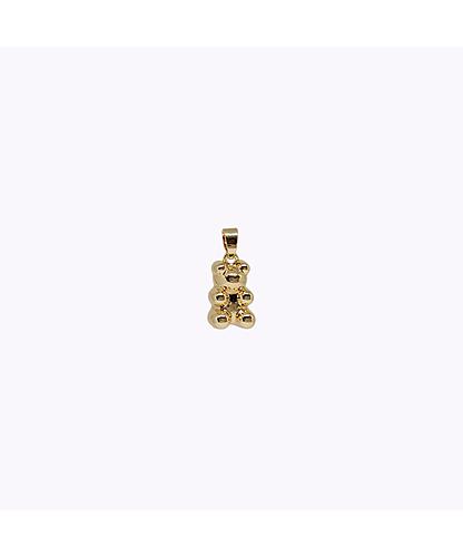 DIJE OSO LISO BANO DE ORO 10*22MM