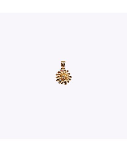 DIJE MARGARITA BANO DE ORO 13MM DORADO