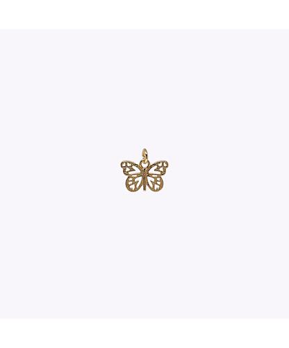DIJE MARIPOSA BANO DE ORO DORADO 11*16MM