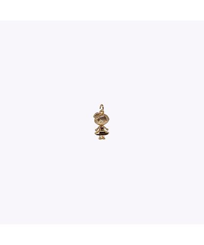 DIJE NINA BANO DE ORO DORADO 19*10MM
