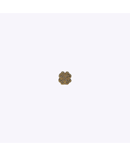SEPARADOR TREBOL 4 HOJAS BANO ORO DORADO CON CIRCONITA 7MM