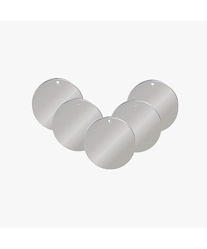 BASE REDONDA ACERO INOXIDABLE 20MM *6PCS 1 HUECO