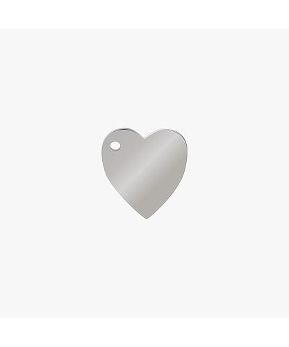 DIJE ACERO CORAZON PLATEADO 13*12*1.0MM