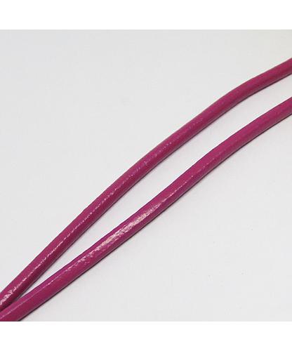 CUERO NATURAL LISO 3 MM FUCSIA