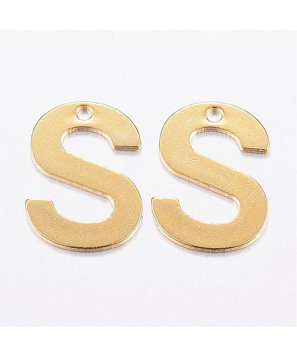 LETRA S ACERO DORADO 11*9
