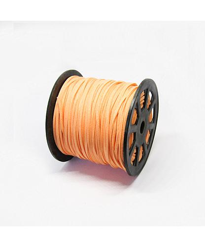 GAMUZA  3*1MM CUERO KOREANO *100 NARANJA CLARO