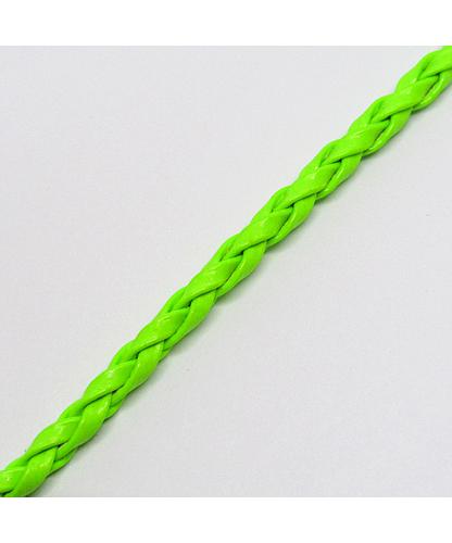 CUERO TRENZADO 3MM VERDE NEON