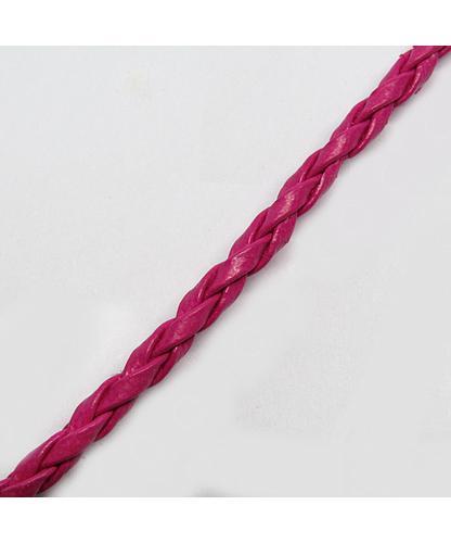 CUERO TRENZADO 3MM MAGENTA