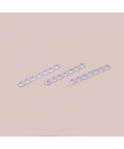 SEPARADOR ONDULADO 7 AGUJEROS *24MM PLATEADO *24PCS