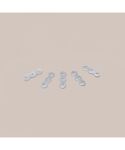 SEPARADOR ONDULADO 3 AGUJEROS PLATEADO *10MM *30 PCS