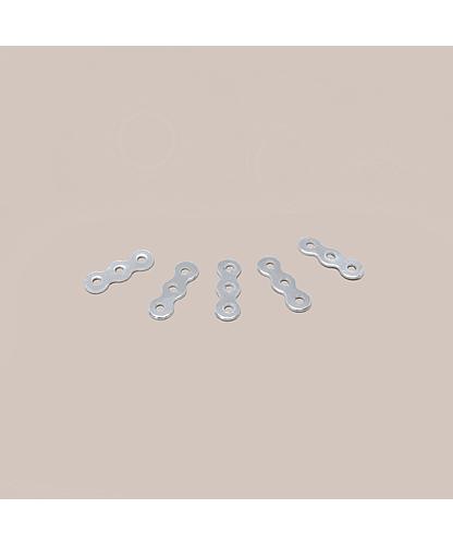 SEPARADOR ONDULADO 3 AGUJEROS PLATEADO *10MM *30 PCS