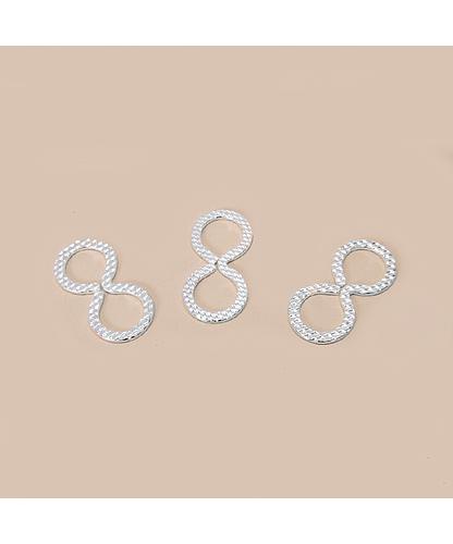 ENLACE INFINITO PLATEADO 30*15MM *14 PCS