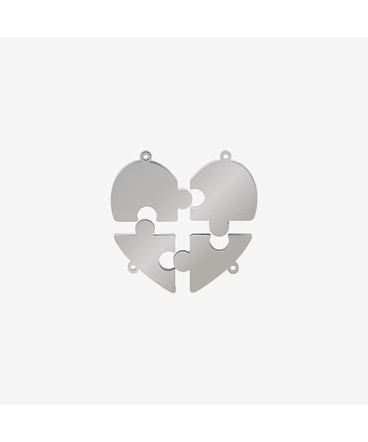 DIJE CORAZON PARTIDO EN 4 PIEZAS 45*47MM
