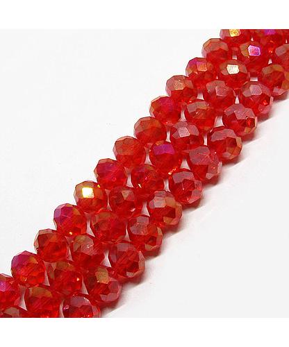 DONA CRISTAL ROJO CLARO TRANSPARENTE TORNASOL 7*8MM