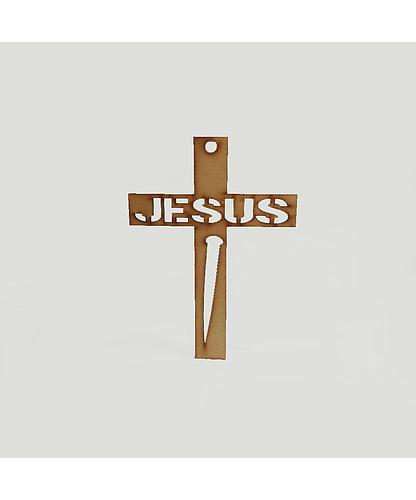 CRUZ JESUS MDF 15.1*10.5CM *3MM 1 ARGOLLA