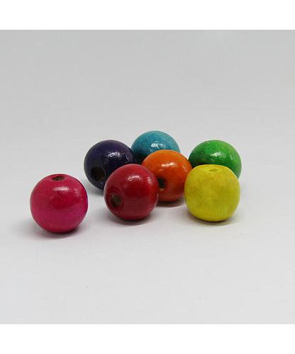 MADERA BOLA MULTICOLOR 16MM