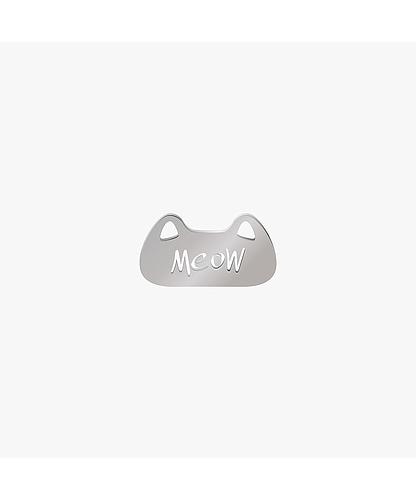 DIJE ACERO CABEZA GATO MEOW 27*14MM *2MM